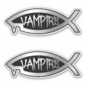 Evolutie - Vampire x 2 Sticker (Voorkant)