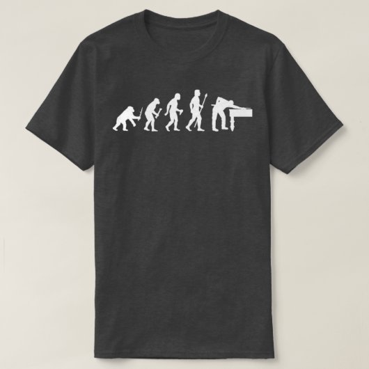 Evolutie van 8-Ball Funny Billiards T-shirt (Design voorkant)