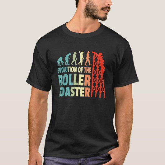 Evolutie van achtbaan Funny Rollercoaster Lo T-shirt (Voorkant)