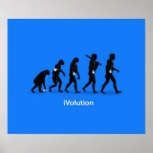 Evolutie van Ape naar Man met iPod Poster (Voorkant)