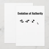 Evolutie van autoriteit met honden kaart (Voorkant / Achterkant)