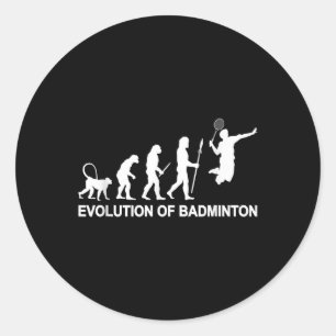 Evolutie van badminton ronde sticker