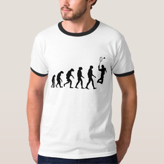 Evolutie van Badminton T-shirt (Voorkant)