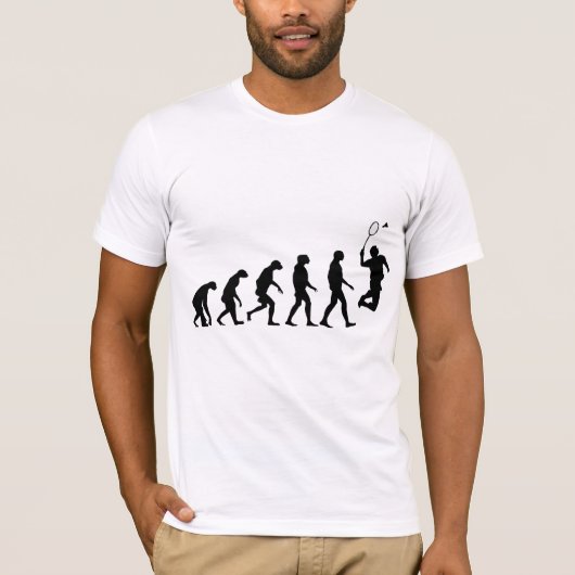Evolutie van Badminton T-shirt (Voorkant)