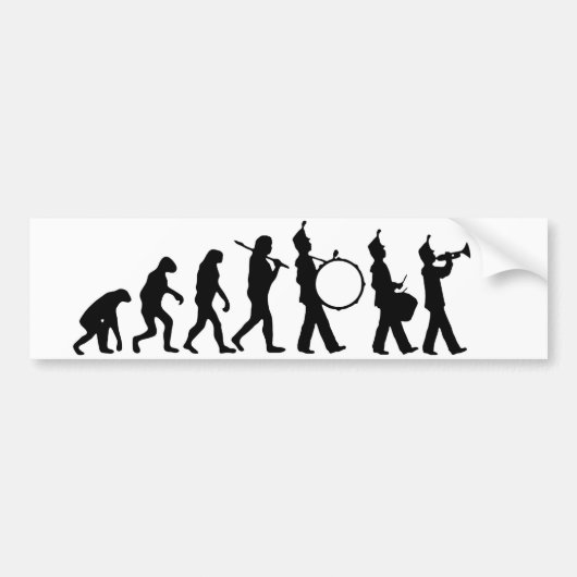 Evolutie van band bumpersticker (Voorkant)