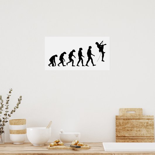 Evolutie van bergbeklimmen poster (Keuken)
