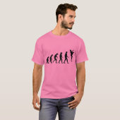 Evolutie van bergbeklimmen t-shirt (Voorkant volledig)
