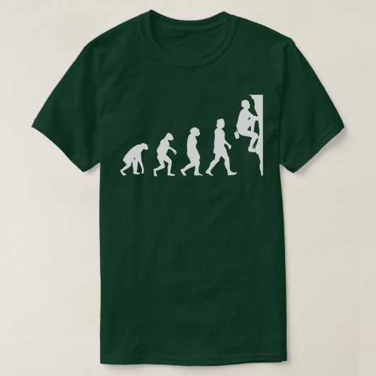 Evolutie van bergbeklimmen t-shirt (Design voorkant)