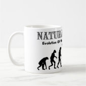 Evolutie van bevrijd Man (naturistisch Man) Koffiemok (Links)