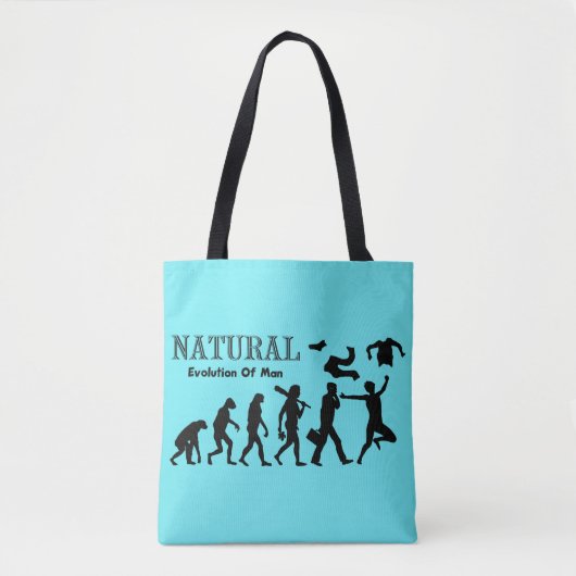 Evolutie van bevrijd Man Tote Bag (Voorkant)