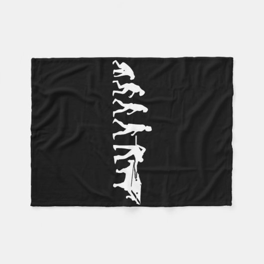 Evolutie van biljart & versterker; Snooker - Funny Fleece Deken (Voorkant (Horizontaal))