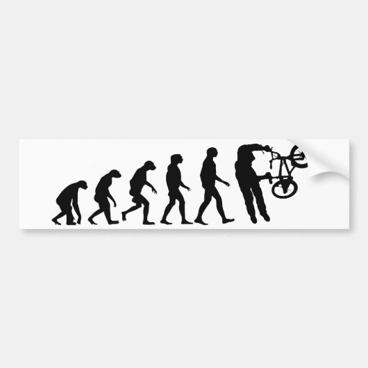 Evolutie van BMX Bumpersticker (Voorkant)