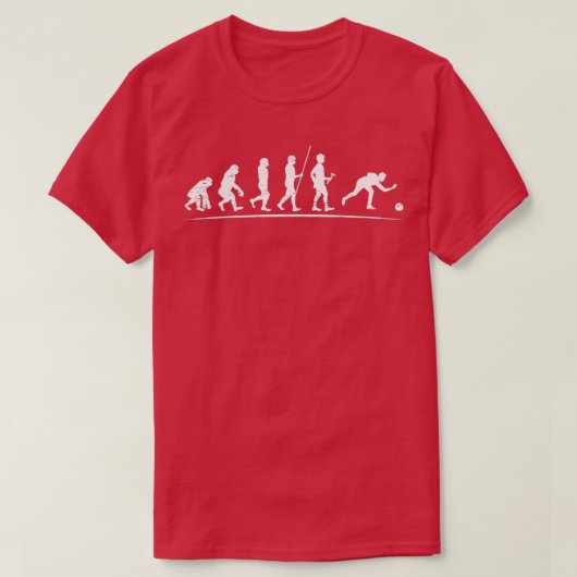 Evolutie van Bowling Strike Bowling Alley Pins Tha T-shirt (Design voorkant)