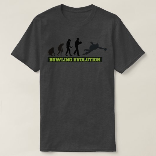 Evolutie van Bowling T T-shirt (Design voorkant)
