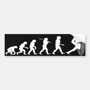 Evolutie van Bumpersticker met kooksing van Man