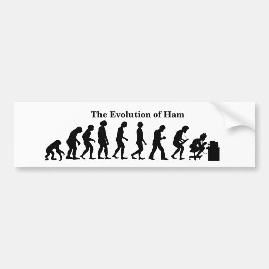Evolutie van Bumpersticker voor Man met radiotelef (Voorkant)