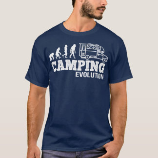 Evolutie van Camping I Funny Camper cadeau T-shirt