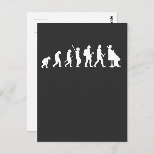 Evolutie van Cellist Funny Cello Lover Gift Briefkaart (Voorkant / Achterkant)