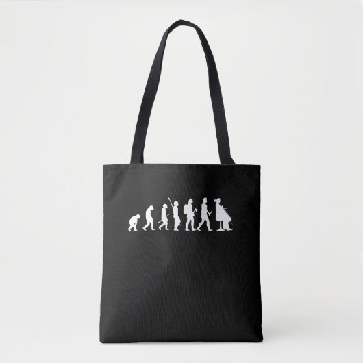 Evolutie van Cellist Funny Cello Lover Gift Tote Bag (Voorkant)