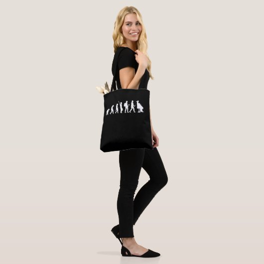 Evolutie van Cellist Funny Cello Lover Gift Tote Bag (Op model)