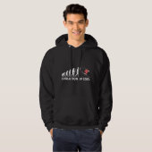 Evolutie van Cool Grappig Skidesign Hoodie (Voorkant volledig)