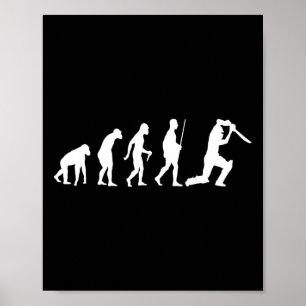 Evolutie van Cricket Sportshirt Amerikaans Cricket Poster