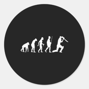 Evolutie van Cricket Sportshirt Amerikaans Cricket Ronde Sticker