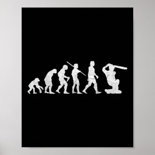 Evolutie van Cricket T-shirt Funny Clic Wereld Cad Poster