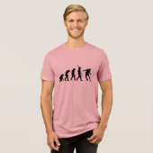 Evolutie van Dans  – Iconische Silhouet van een Pe Tri-Blend Shirt (Voorkant volledig)