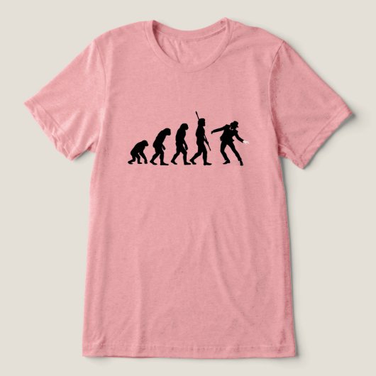 Evolutie van Dans  – Iconische Silhouet van een Pe Tri-Blend Shirt (Design voorkant)