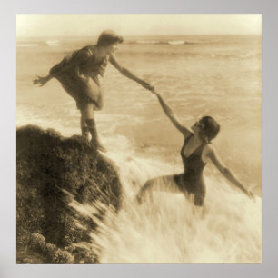 Evolutie van de badpakken voor vrouwen poster