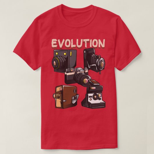  evolutie van de camera-fotografie (2) t-shirt (Design voorkant)