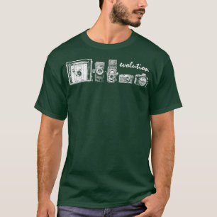 evolutie van de camera-fotografie t-shirt
