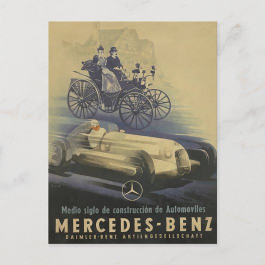  evolutie van de Classic Car Briefkaart (Voorkant)