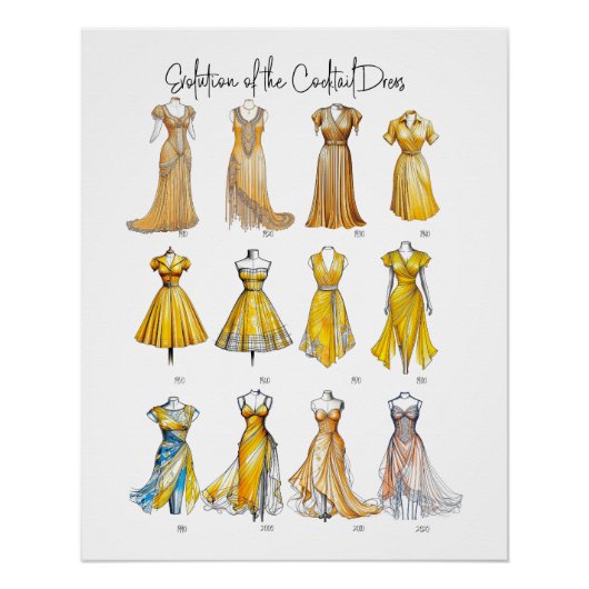 Evolutie van de Cocktailjurk Perfect Poster (Voorkant)