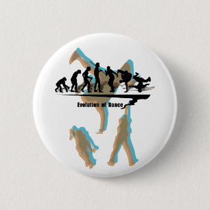 Evolutie van de dans ronde button 5,7 cm