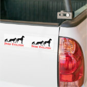 Evolutie van de Dog Bumpersticker (Op Truck)