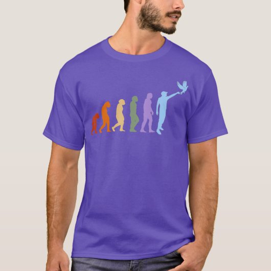 Evolutie van de duivenkwekerij t-shirt (Voorkant)