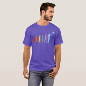 Evolutie van de duivenkwekerij t-shirt (Voorkant volledig)