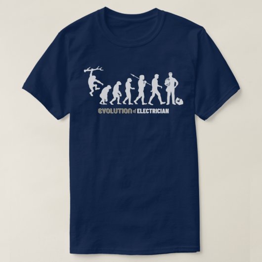 Evolutie van de elektricien t-shirt (Design voorkant)