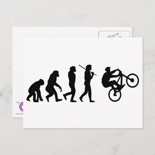 Evolutie van de fietser briefkaart (Voorkant / Achterkant)