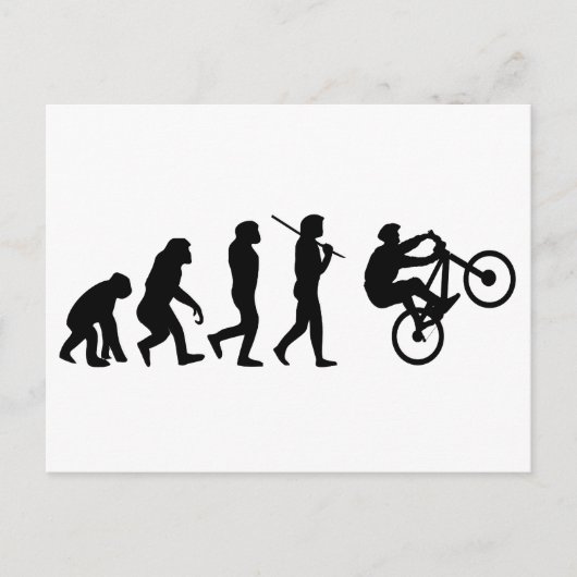 Evolutie van de fietser briefkaart (Voorkant)