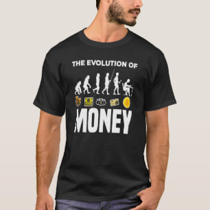 Evolutie van de geldcryptovaluta van de geldcrypto t-shirt