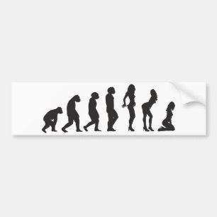 Evolutie van de Grappige Bumpersticker van Vrouwen