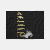 Evolutie van de grilmeester - grilling-cadeautjes fleece deken (Voorkant (Horizontaal))