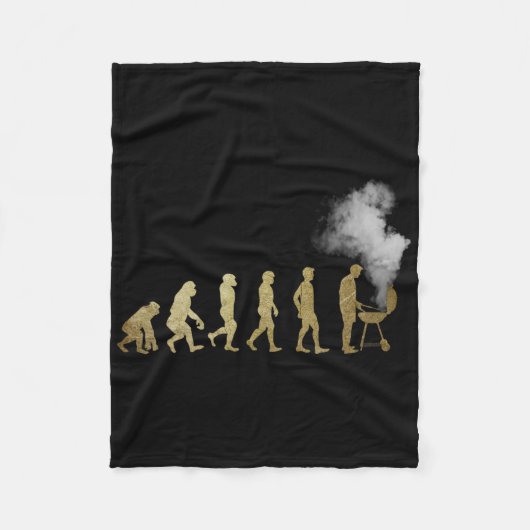 Evolutie van de grilmeester - grilling-cadeautjes fleece deken (Voorkant)