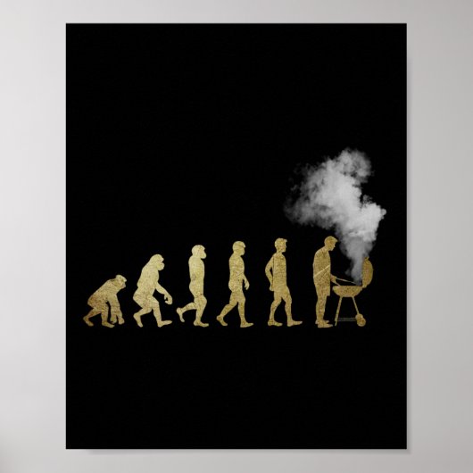 Evolutie van de grilmeester - grilling-cadeautjes  poster (Voorkant)