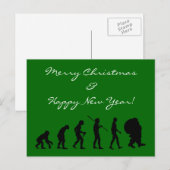 Evolutie van de kerstman feestdagenkaart (Voorkant / Achterkant)