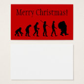 Evolutie van de kerstman visitekaartje (Voorkant /achterkant)