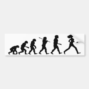 Evolutie van de lichte Bumpersticker van Vrouw
